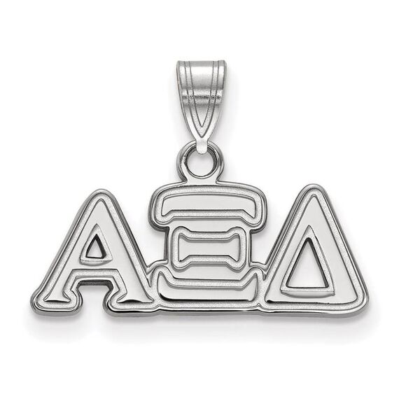 Sterling Silver Alpha Xi Delta Small Greek Letters Pendant - Picture 1 of 4